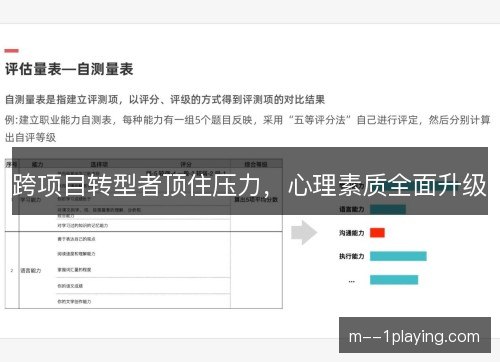 跨项目转型者顶住压力，心理素质全面升级